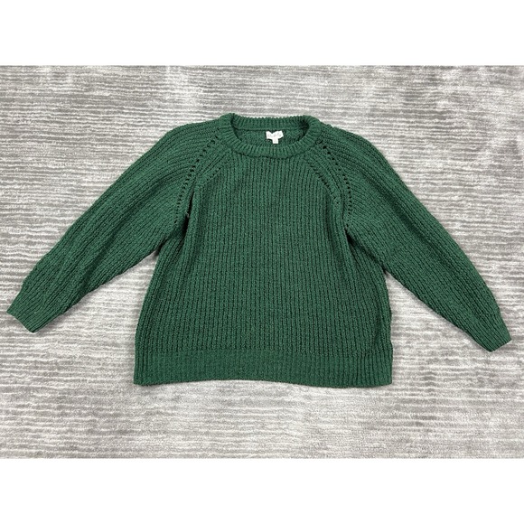 Wonderly Sweaters - Wonderly Sweater Womens Large‎ Green Long Sleeve Knit Polyester Casual